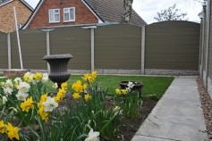 Natural Woodgrain In Concrete Posts